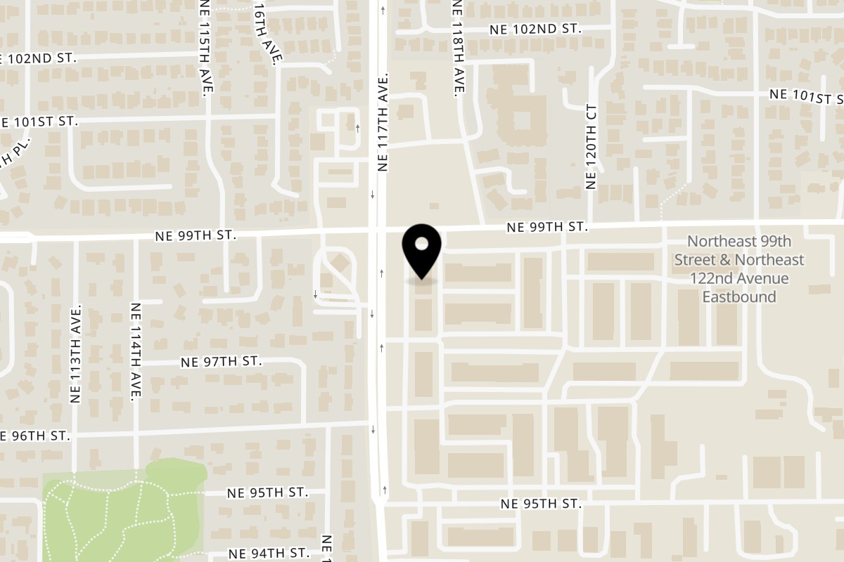 Map showing the location of Los Jalapenos Mexican Restaurant on 11711 NE 99th St #940 in Vancouver